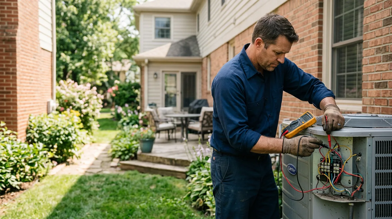 HVAC technician working near Arlington, TX
